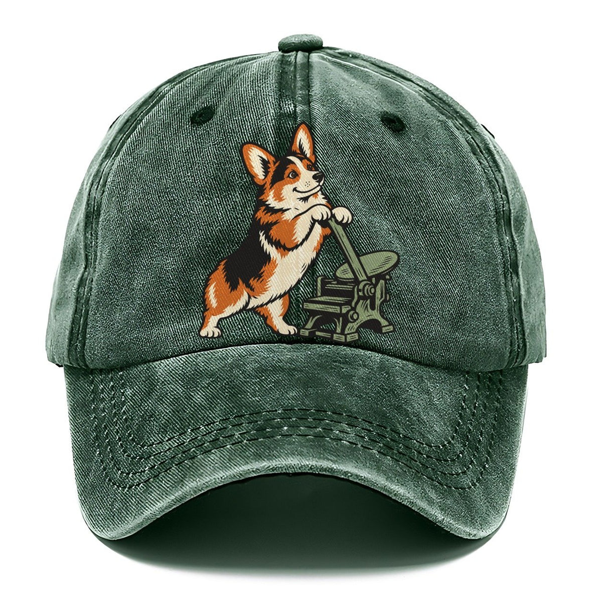 Corgi Letterpress Sundown Familiars Classic Cap – Forest Mist