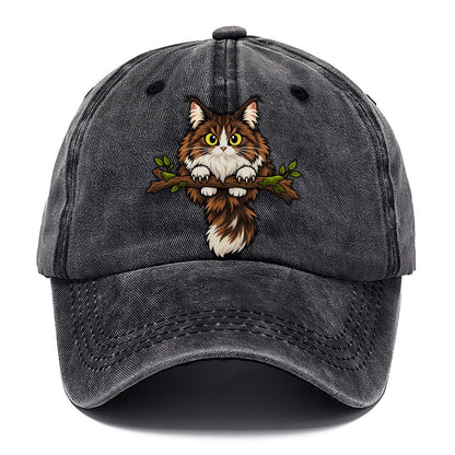 Norwegian Forest Cat Perched Peeking Cats Classic Cap – Graphite