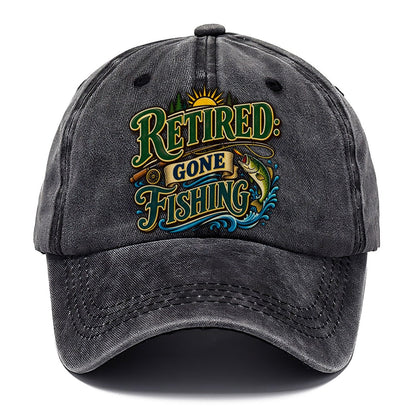 Retired Gone Fishing Retired Living Classic Cap – Graphite