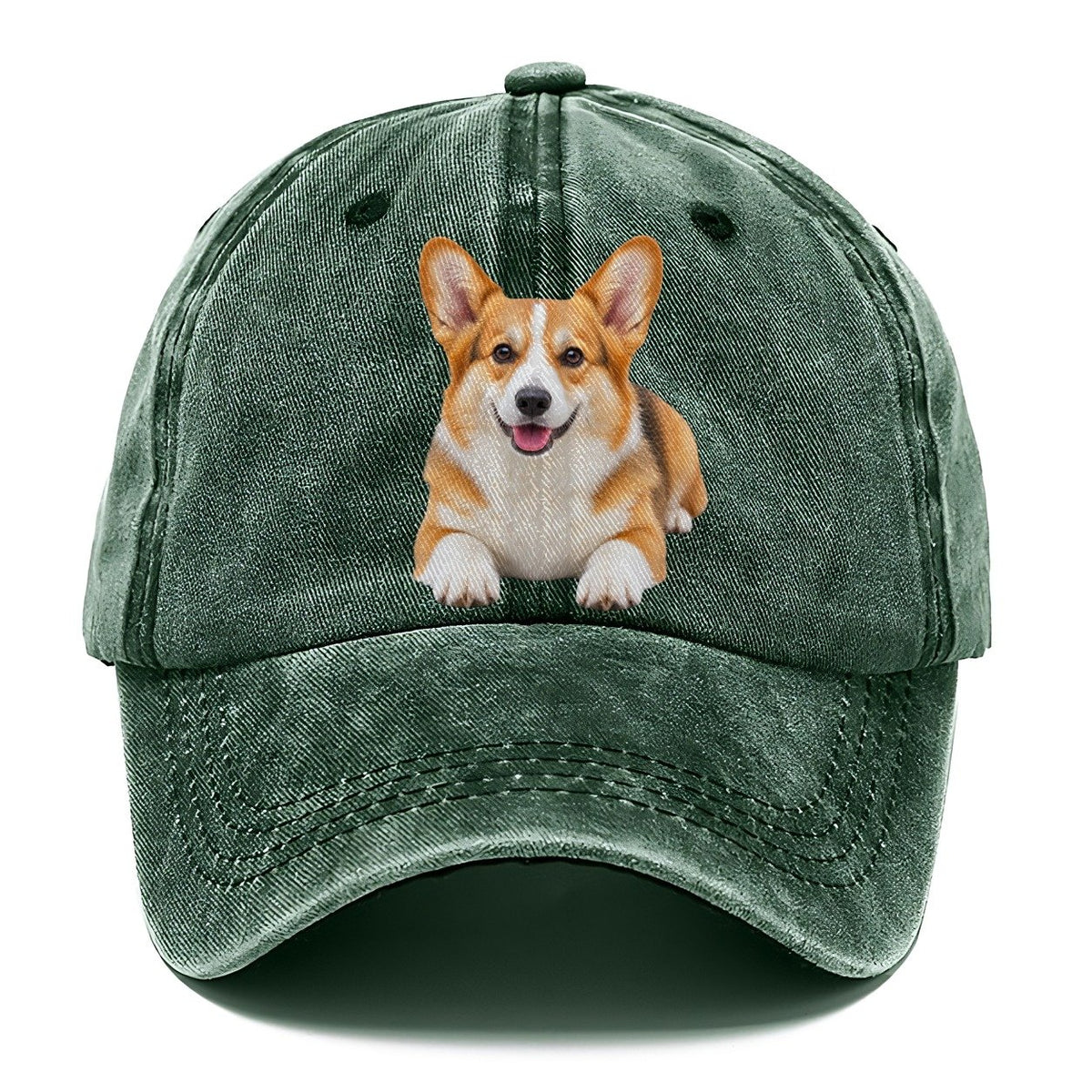 Pembroke Welsh Corgi Lying Down Top Breeds Classic Cap – Forest Mist
