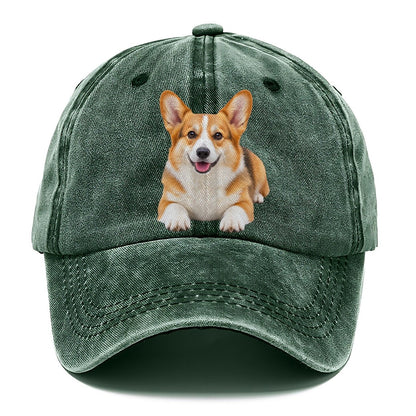 Pembroke Welsh Corgi Lying Down Top Breeds Classic Cap – Forest Mist
