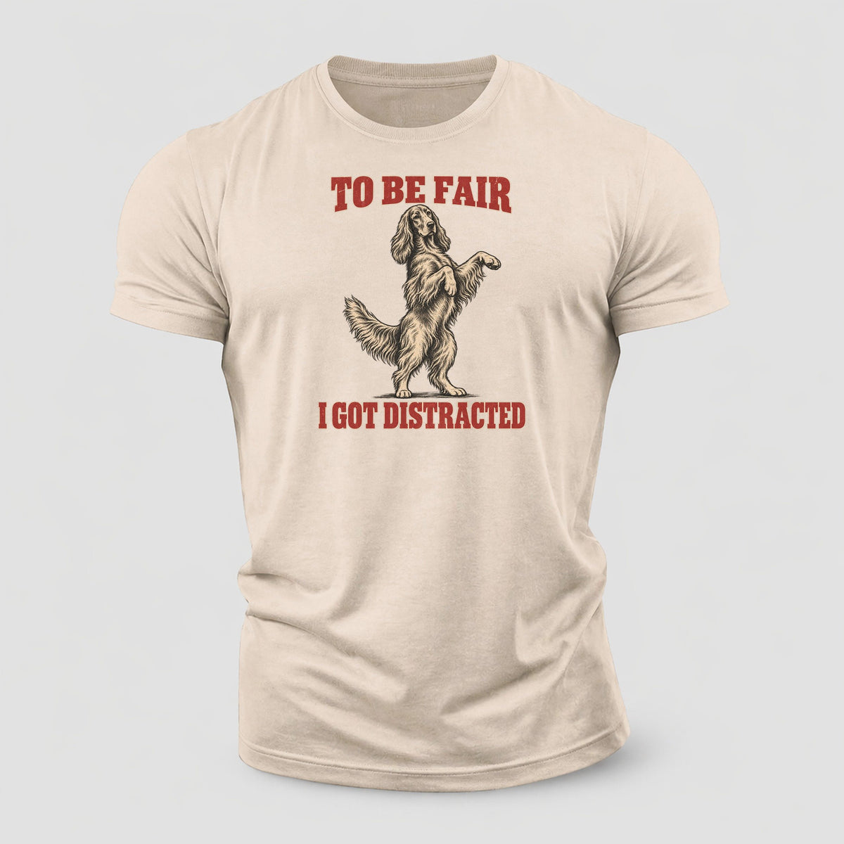 Irish Setter Dog Declarations Cotton T-Shirt – Sand