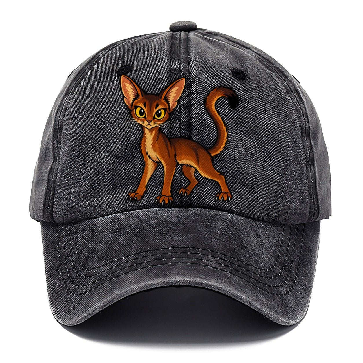 Abyssinian Alert Peeking Cats Classic Cap – Graphite