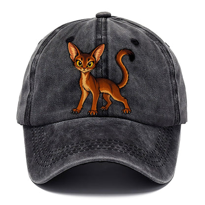 Abyssinian Alert Peeking Cats Classic Cap – Graphite