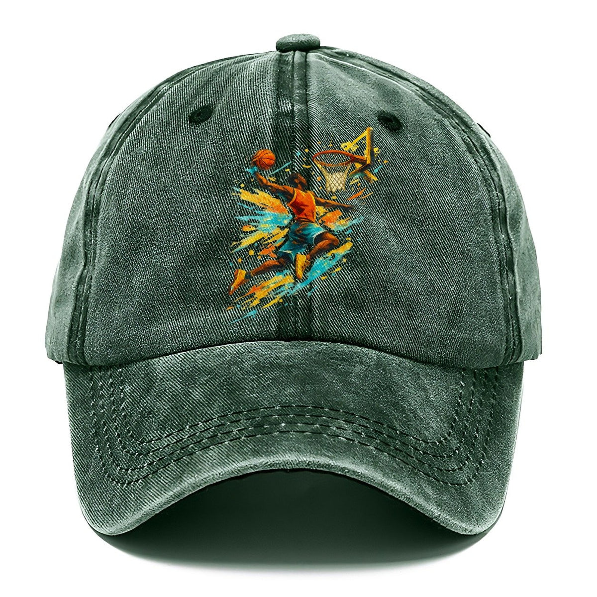 Basketball Dunk Silhouette Classic Cap – Forest Mist