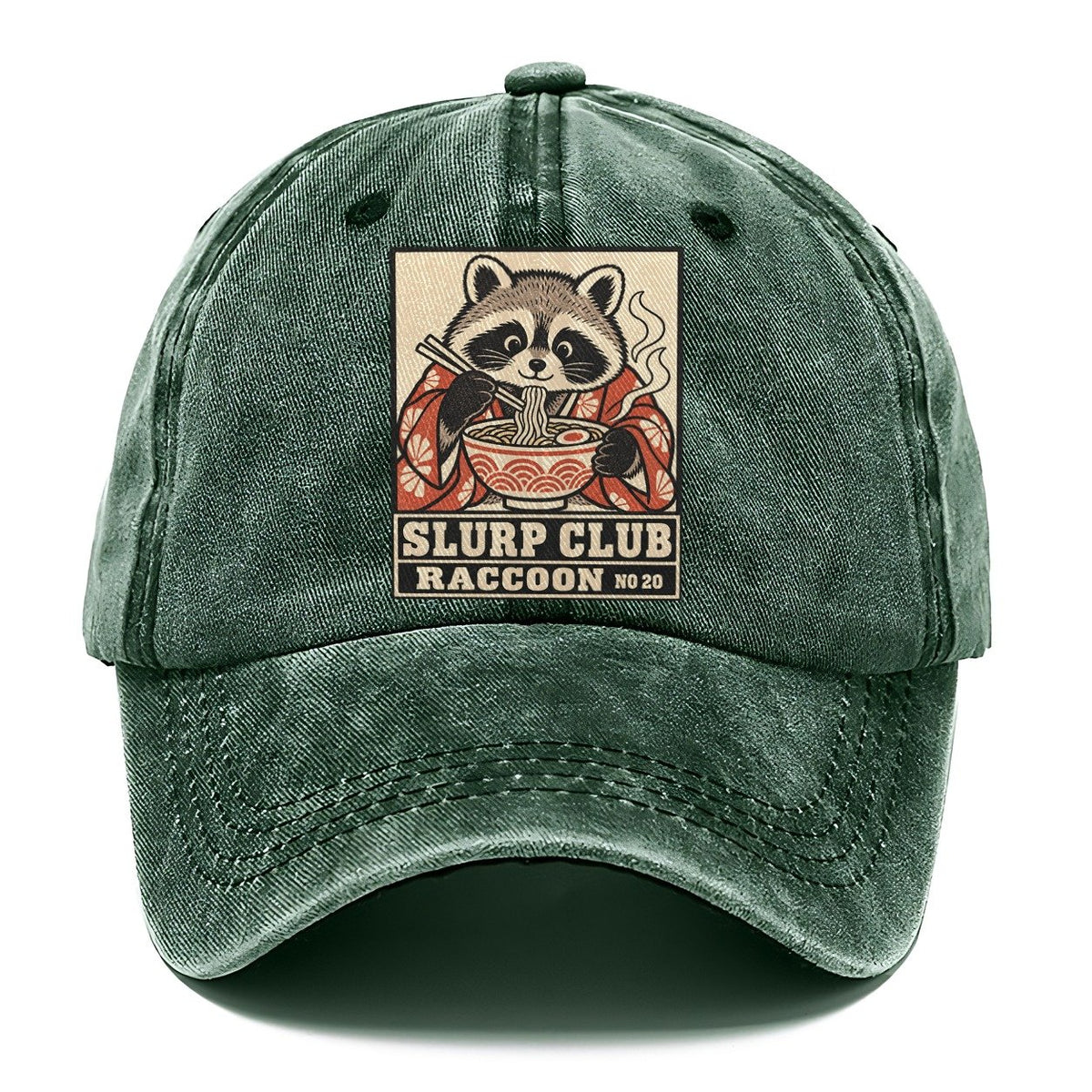 Raccoon Stolen Slurp Club Classic Cap – Forest Mist