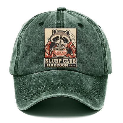 Raccoon Stolen Slurp Club Classic Cap – Forest Mist