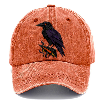 Raven Perched Profile Classic Cap – Terracotta Clay
