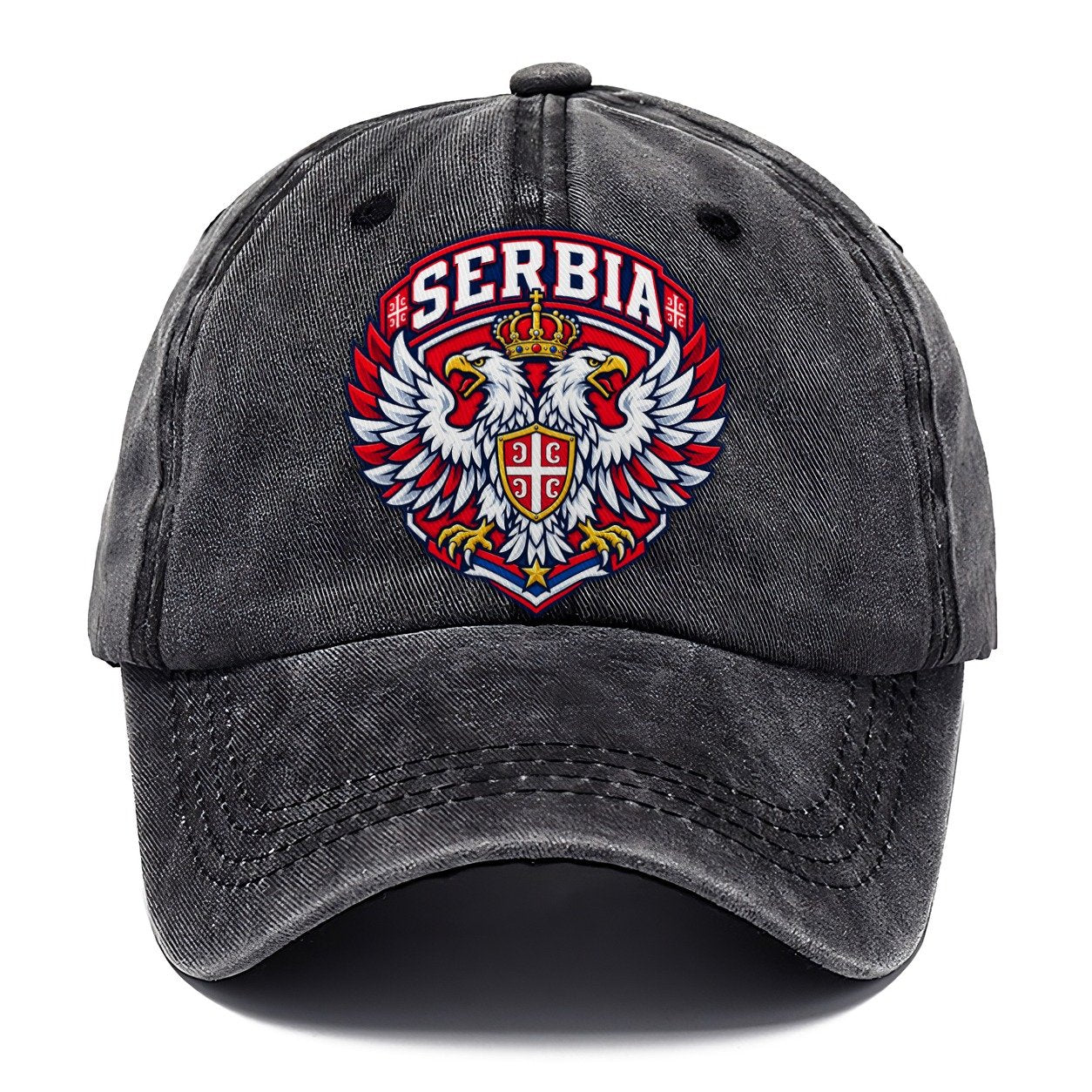 Serbia Retro Badge Country Logos Classic Cap – Graphite
