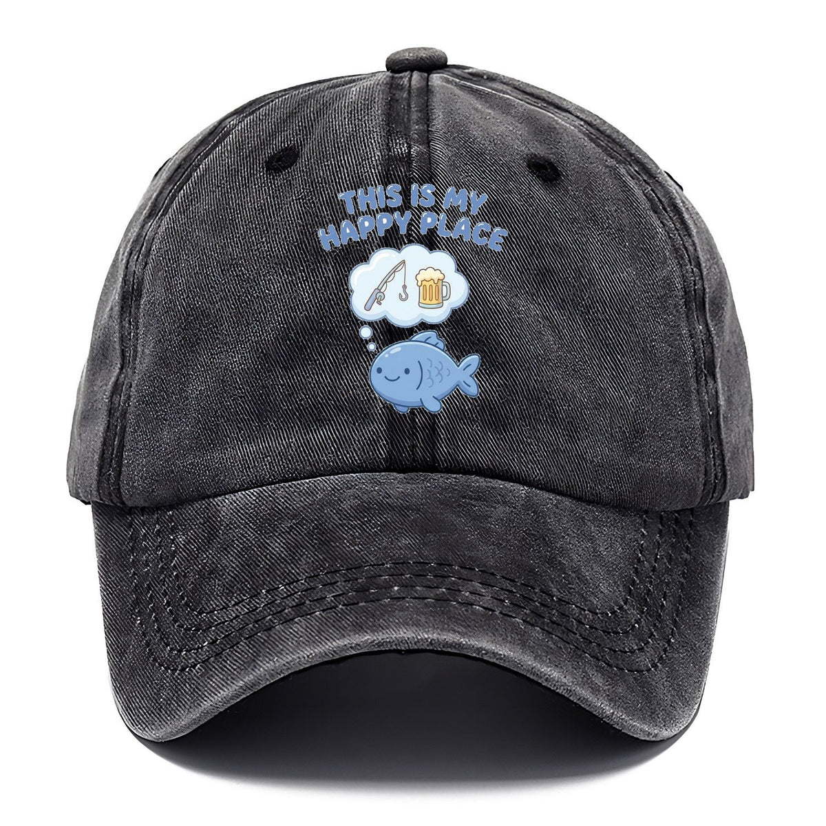 This Is My Happy Place Fishing Classic Cap – Graphite