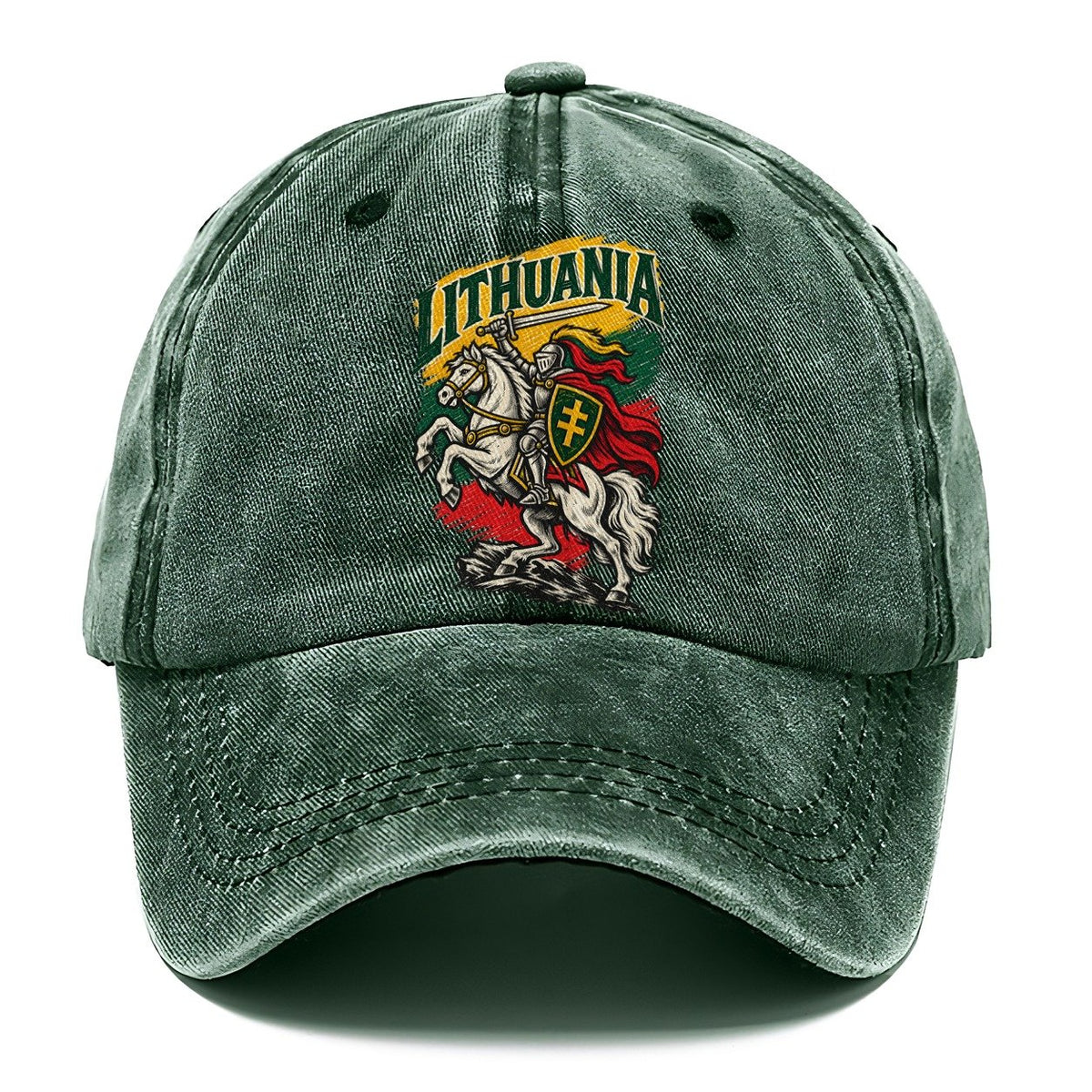 Lithuania Woodcut Badge Classic Cap – Forest Mist