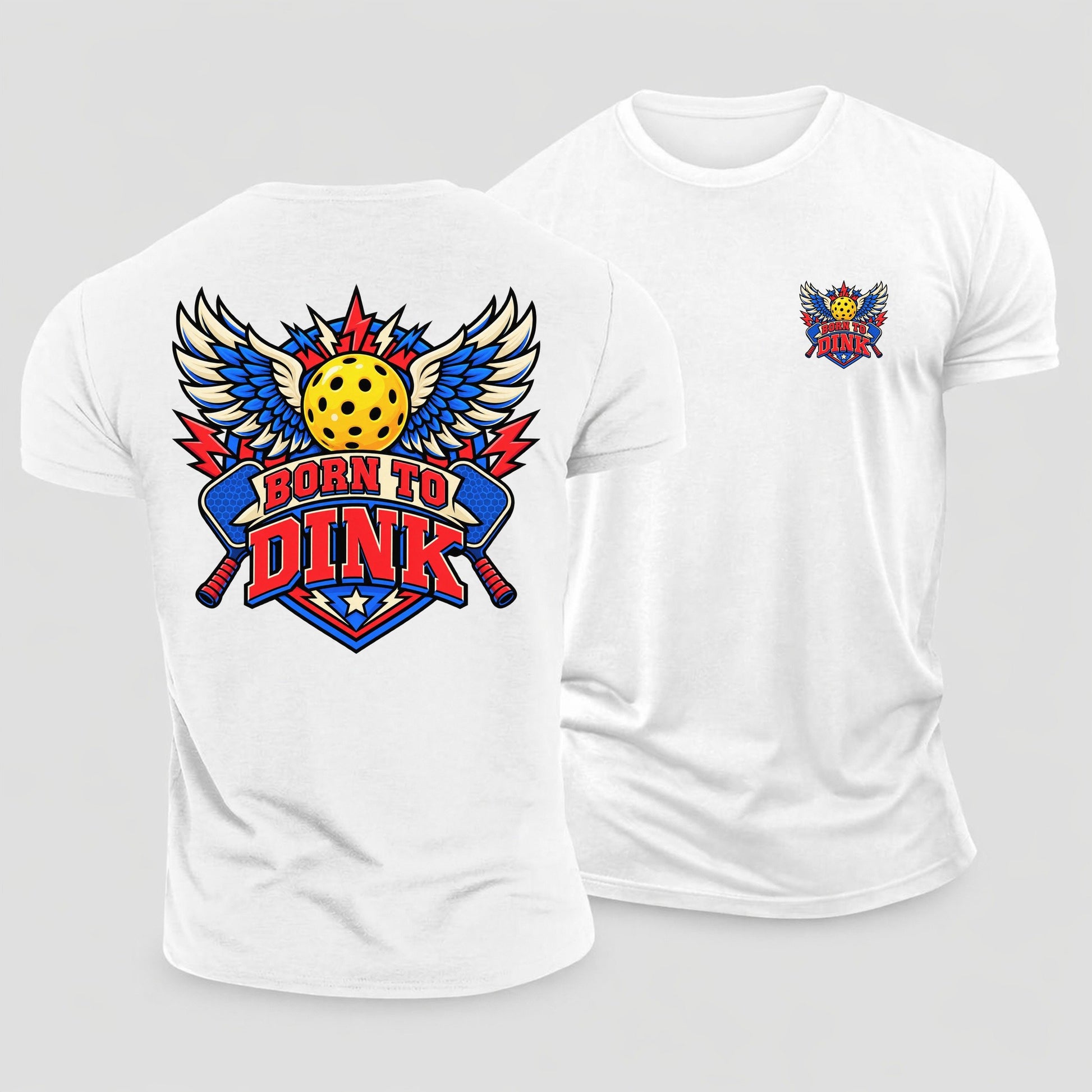 Born To Dink Pickleball Life Cotton T-Shirt – White
