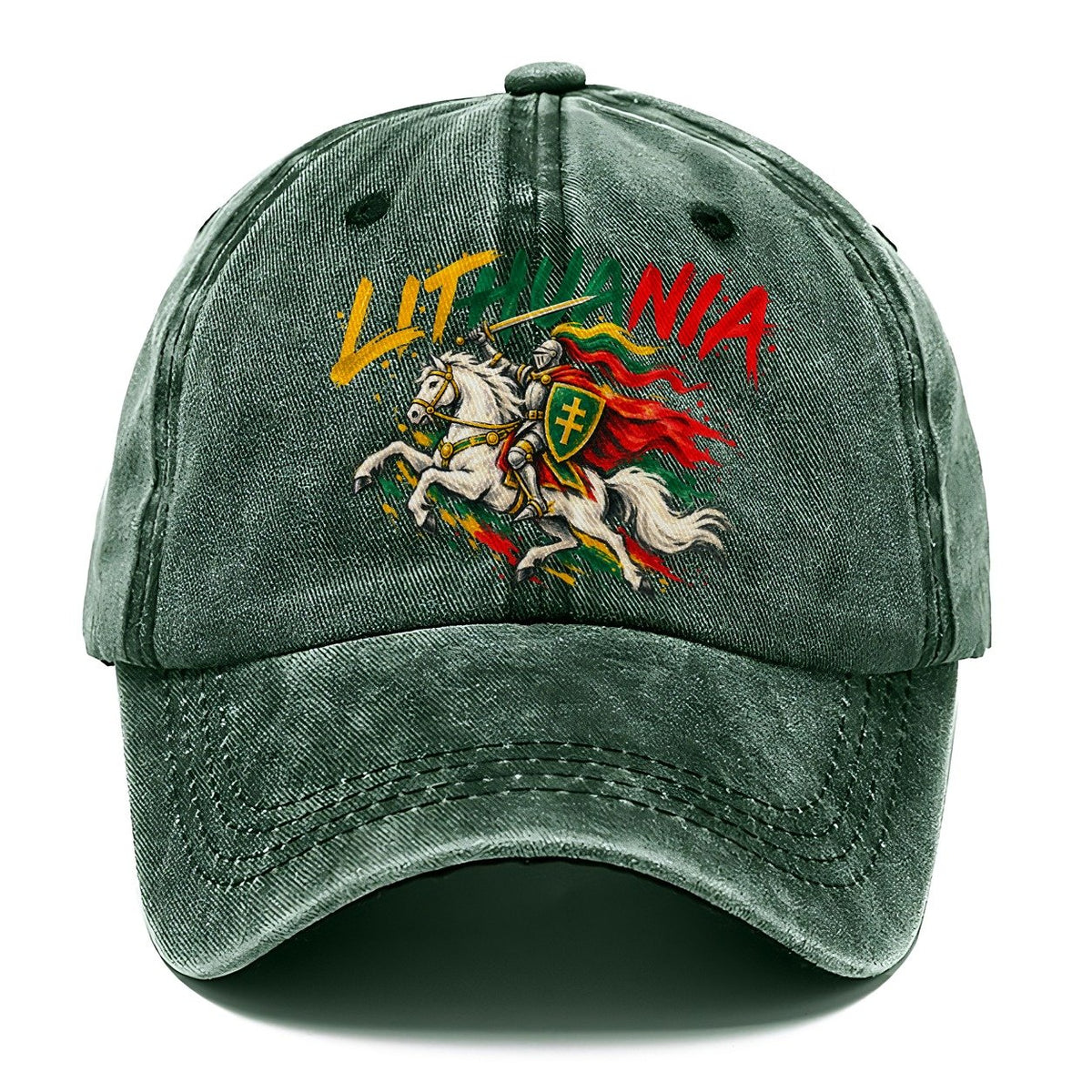 Lithuania Retro Badge Classic Cap – Forest Mist