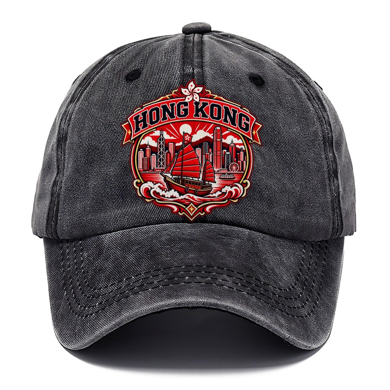 Hong Kong Retro Badge Country Logos Classic Cap – Graphite