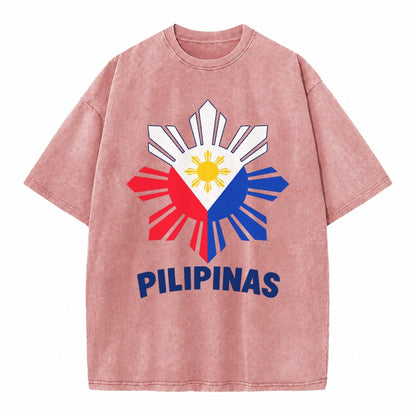Philippines Sun Stars Vintage T-shirt – Dusty Rose