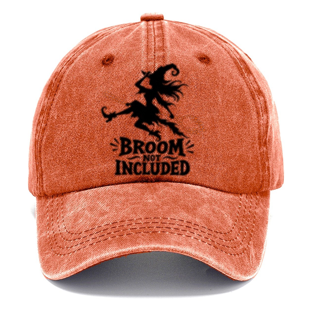 Broom Not Included Slogan Witch Magic Classic Cap – Terracotta Clay