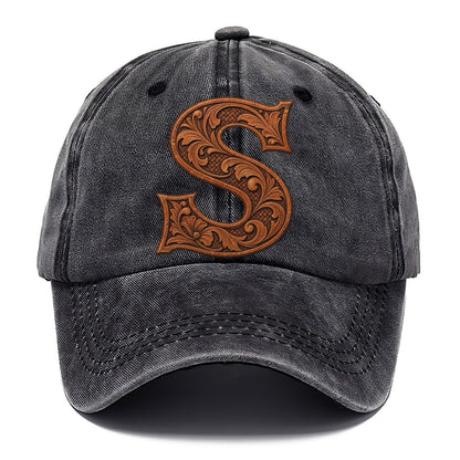 Tooled Leather S Monogram Classic Cap – Graphite