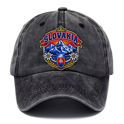 Slovakia Retro Badge Country Logos Classic Cap – Graphite
