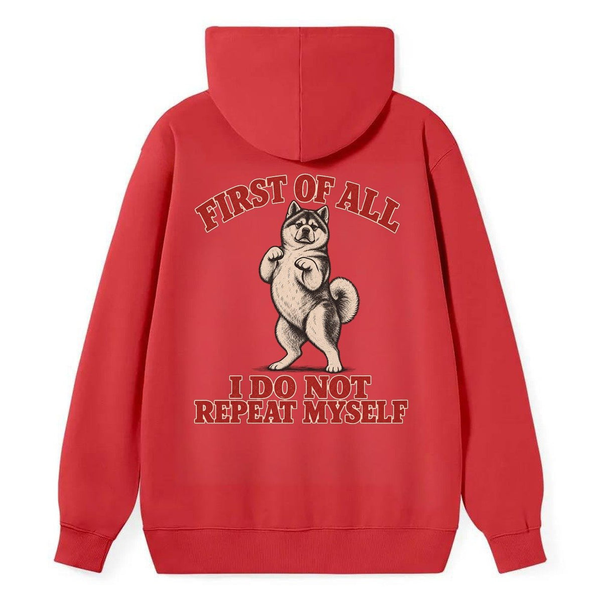Akita Dog Declarations Classic Pullover Hoodie – Red