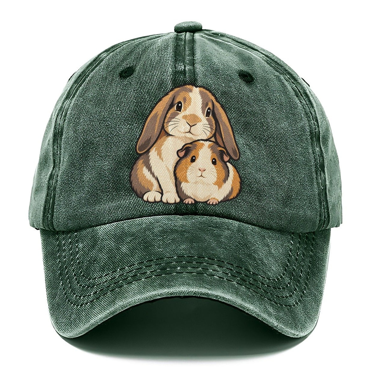 Rabbit And Guinea Pig Small Pet Logos Classic Cap – Forest Mist