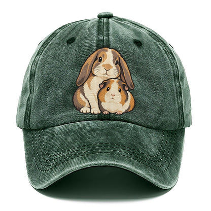 Rabbit And Guinea Pig Small Pet Logos Classic Cap – Forest Mist