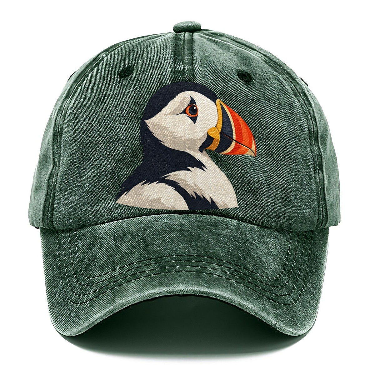 Puffin Portrait Classic Cap – Forest Mist