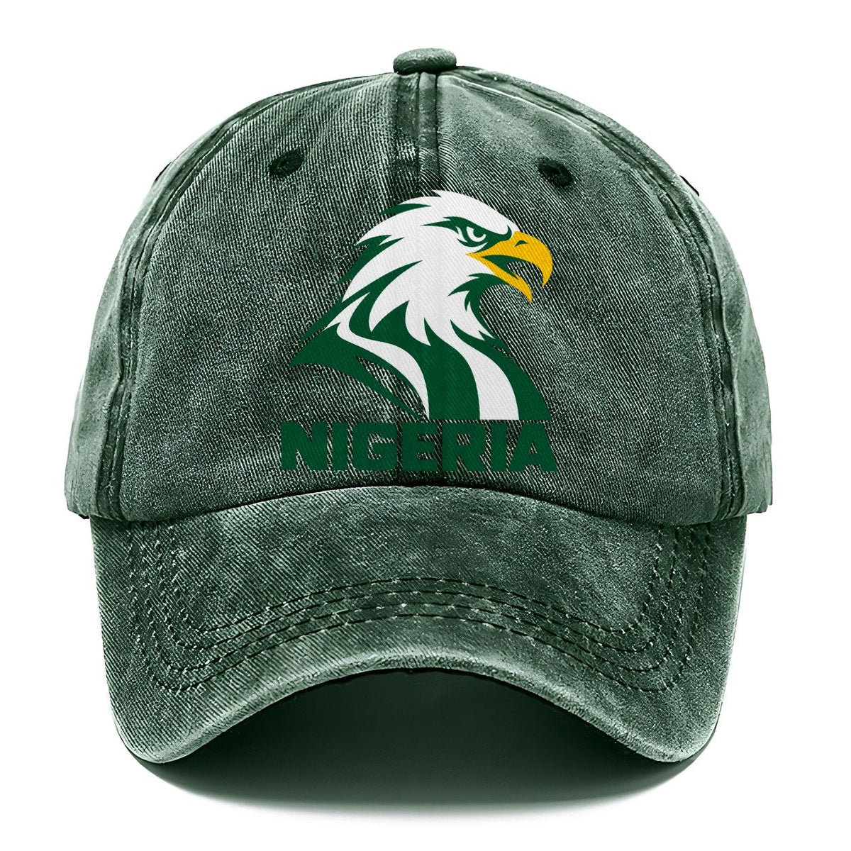 Nigeria Retro Badge Classic Cap – Forest Mist