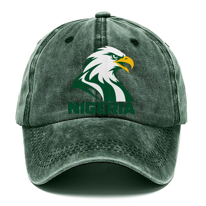 Nigeria Retro Badge Classic Cap – Forest Mist