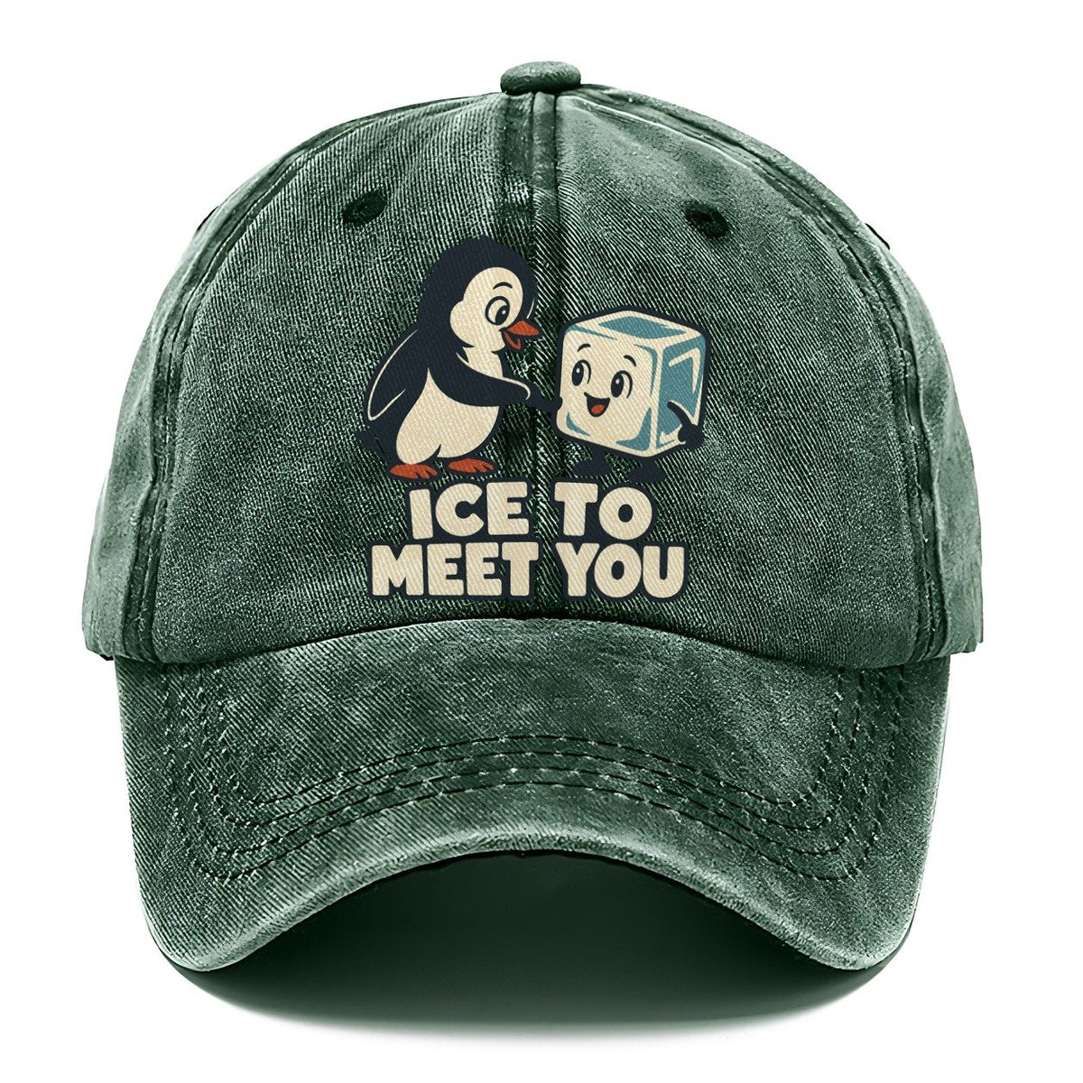 Ice To Meet You Familiar Punchlines Classic Cap – Forest Mist