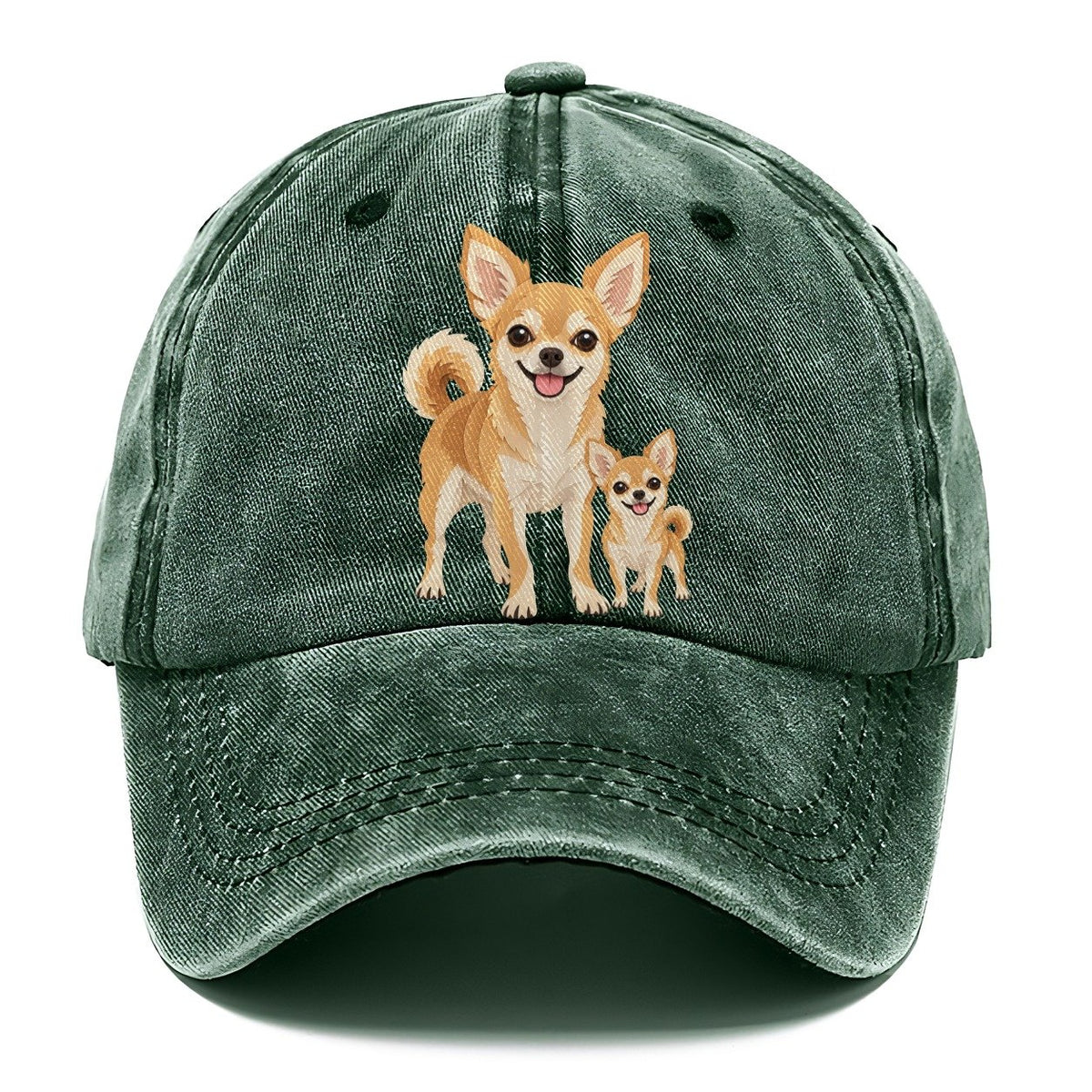 Chihuahua and Puppy Classic Cap – Forest Mist