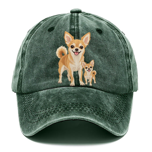 Chihuahua and Puppy Classic Cap – Forest Mist