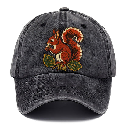 Lake District Red Squirrel And Hazelnuts Uk Culture Heritage Classic Cap – Graphite
