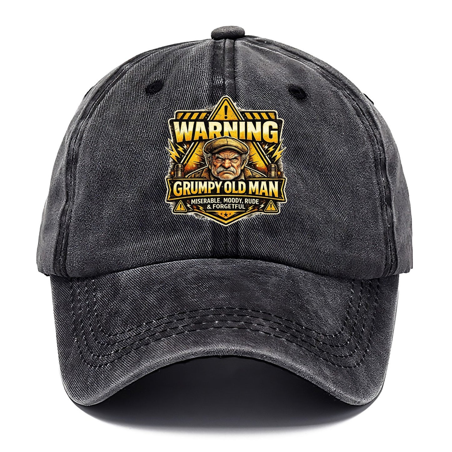 Warning Grumpy Old Man Classic Cap – Graphite