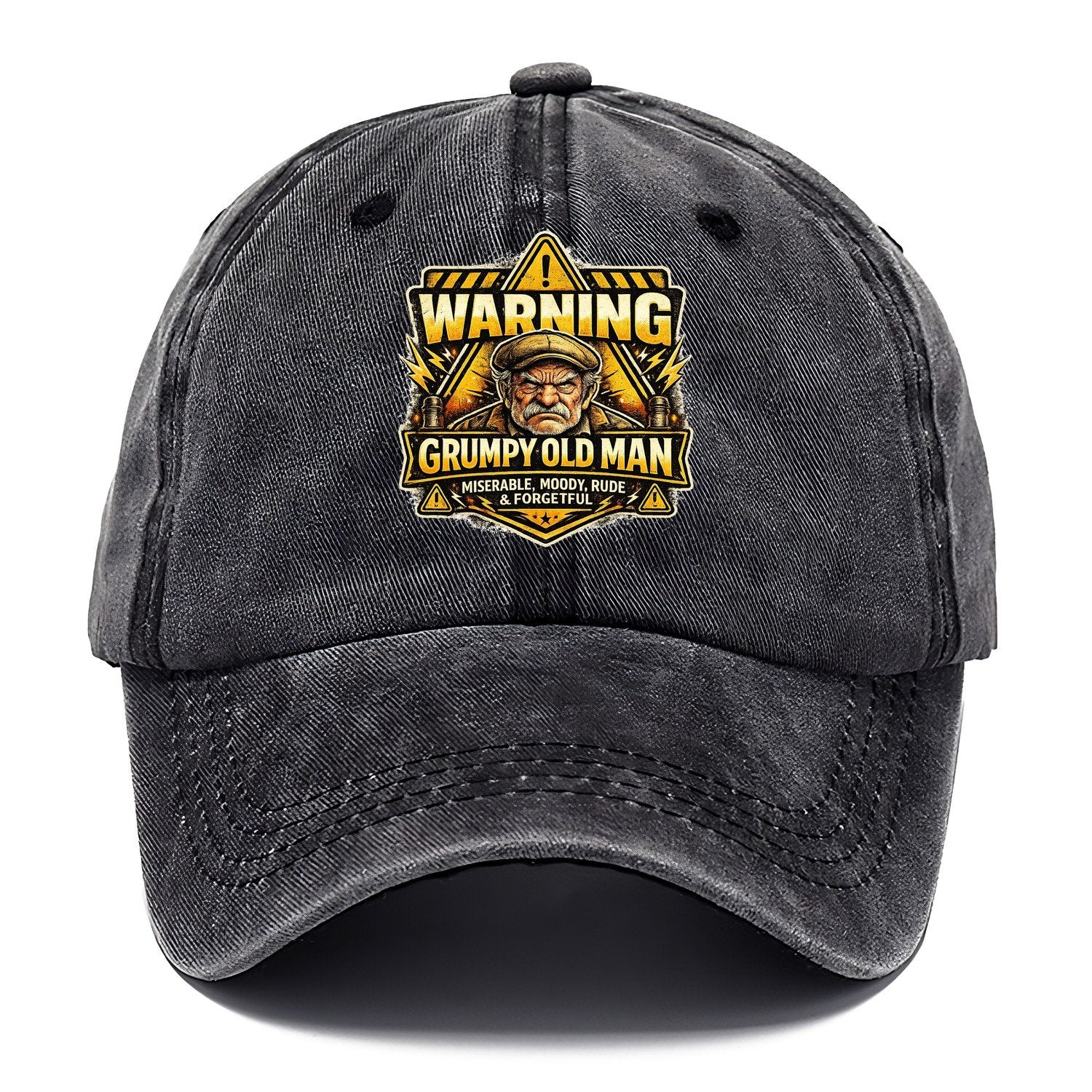 Warning Grumpy Old Man Classic Cap – Graphite