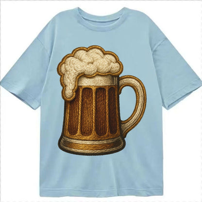 Beer Mug Frosted Mug With Foam Head Classic T-shirt – Light Blue