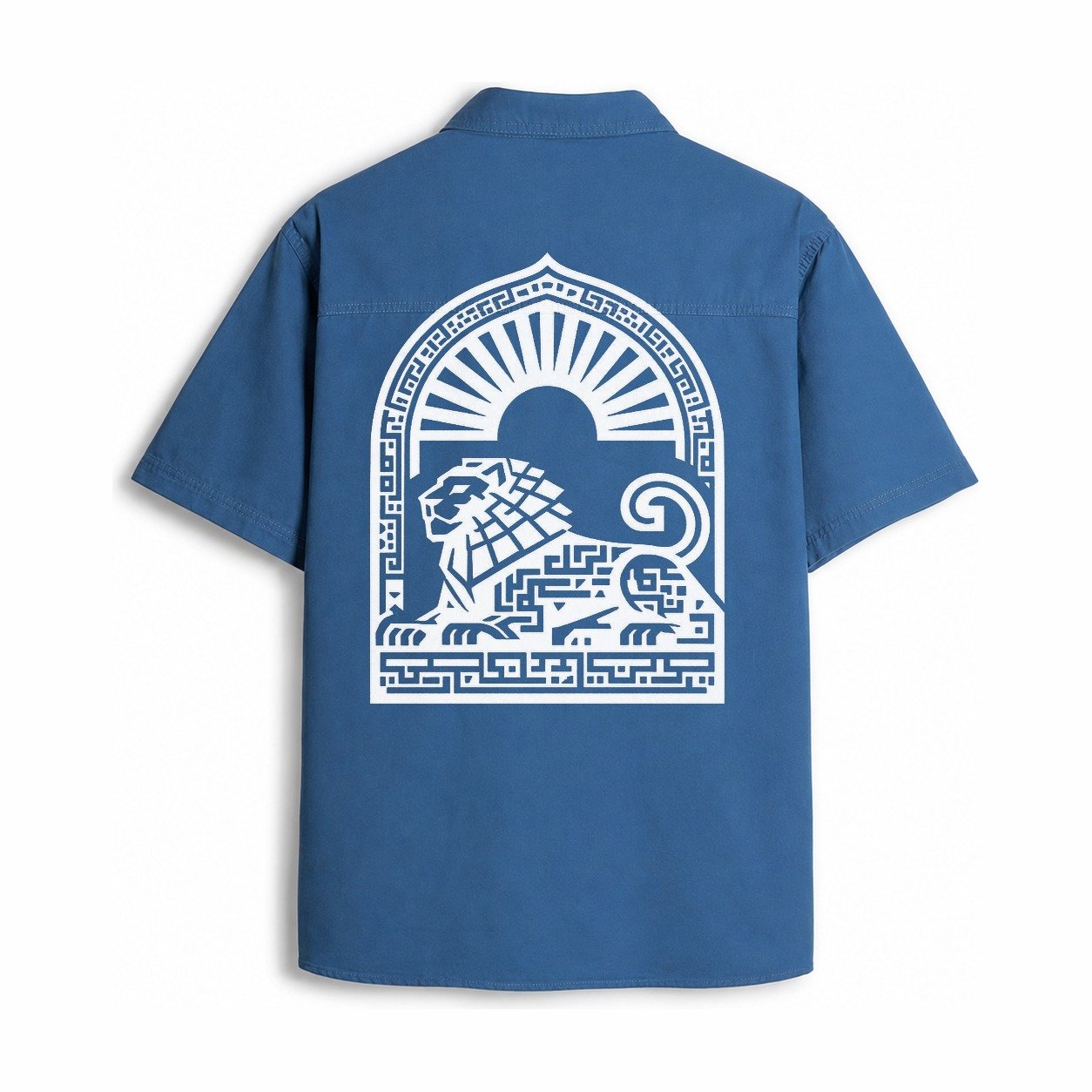 Persian Lion Arch Work Shirt – Denim Blue