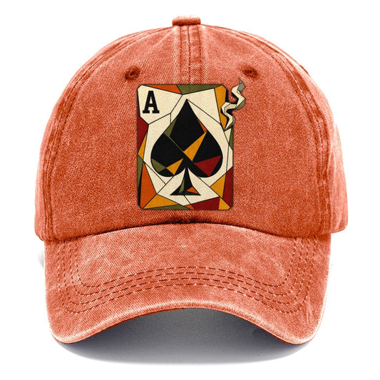 Ace Spades Playing Card Classic Cap – Terracotta Clay