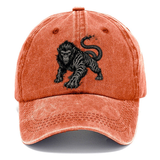 Dark Gestural Marks Classic Cap – Terracotta Clay