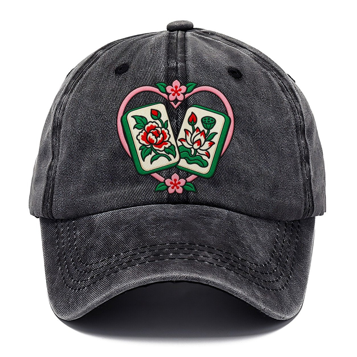 Lucky Pair Mahjong Game Night Classic Cap – Graphite