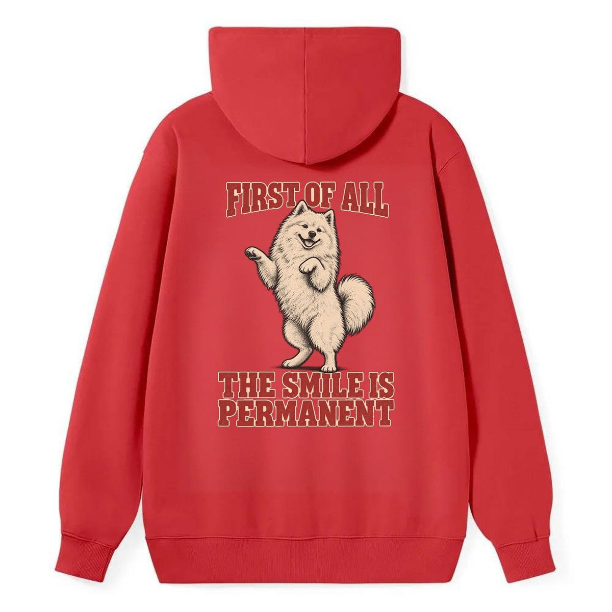 Samoyed Dog Declarations Classic Pullover Hoodie – Red
