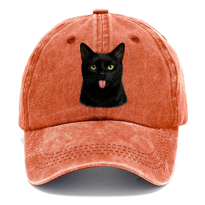 Premium Silly Black Cat Classic Cap – Terracotta Clay