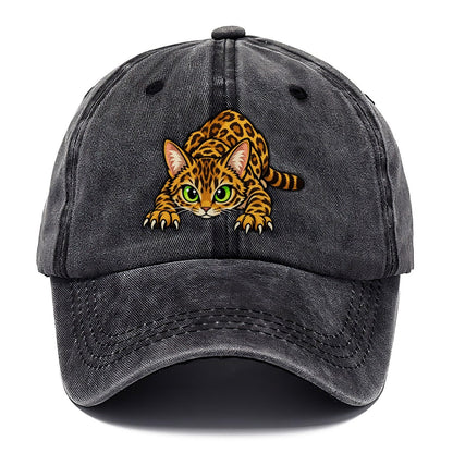 Bengal Crouching Peeking Cats Classic Cap – Graphite