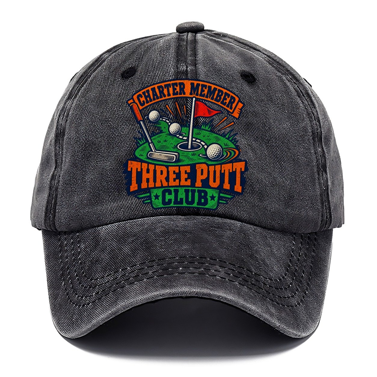 Three Putt Club Golf Life Classic Cap – Graphite