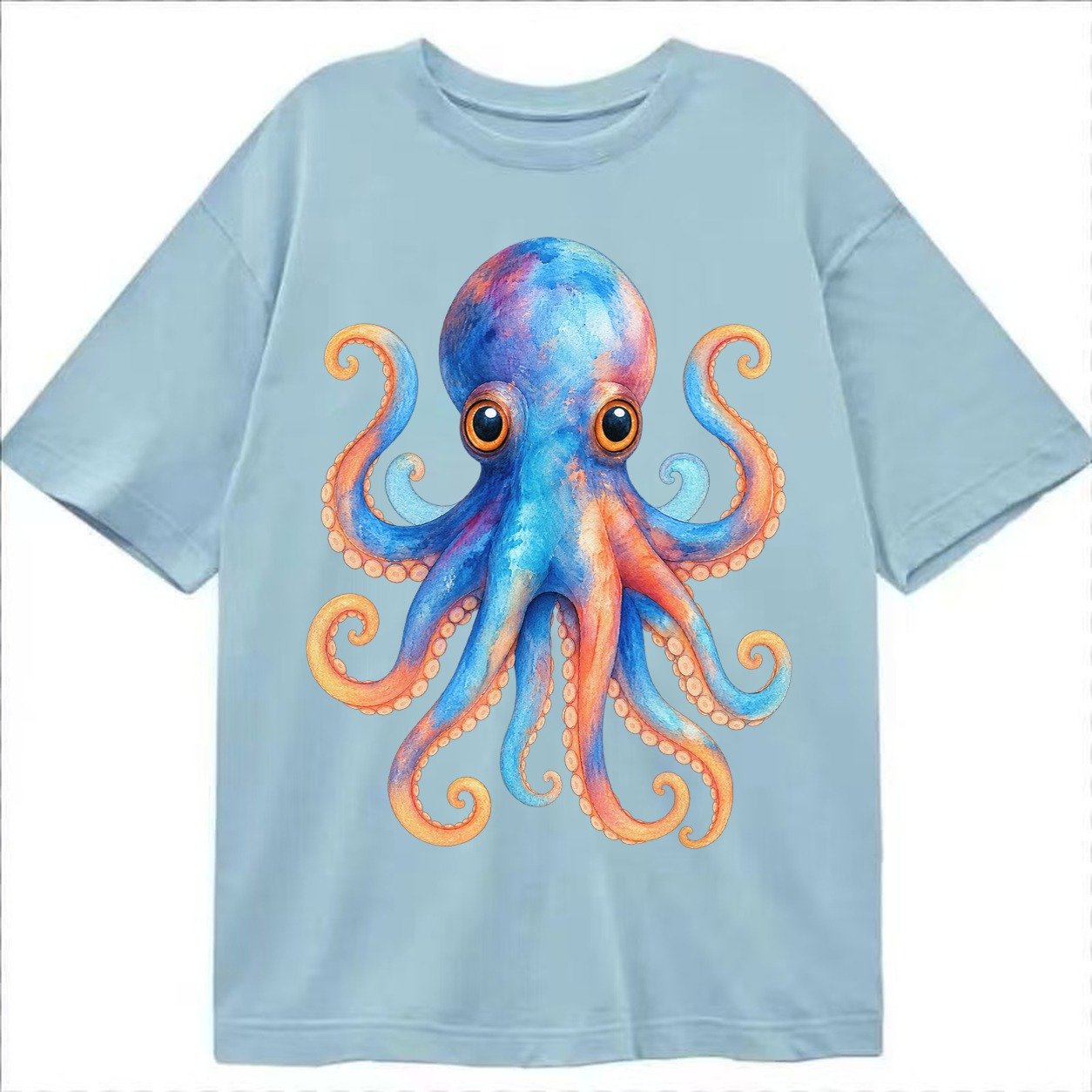 Octopus Cute Classic T-shirt – Light Blue