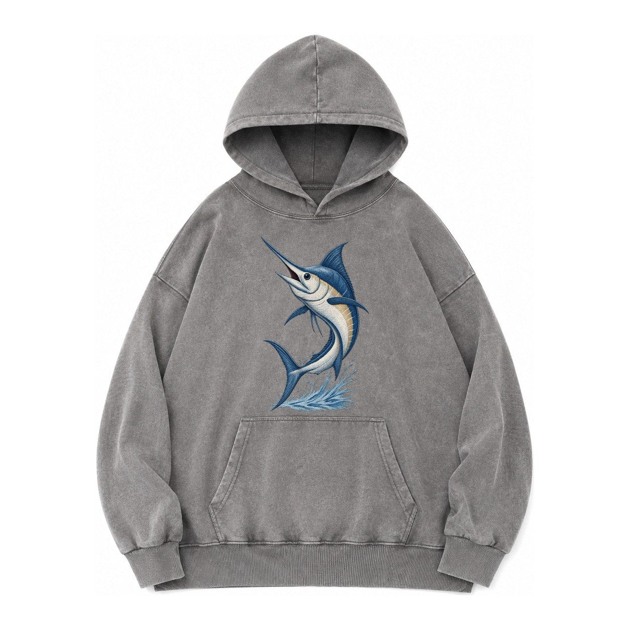 Marlins Majesty Vintage Washed Hoodie – Grey