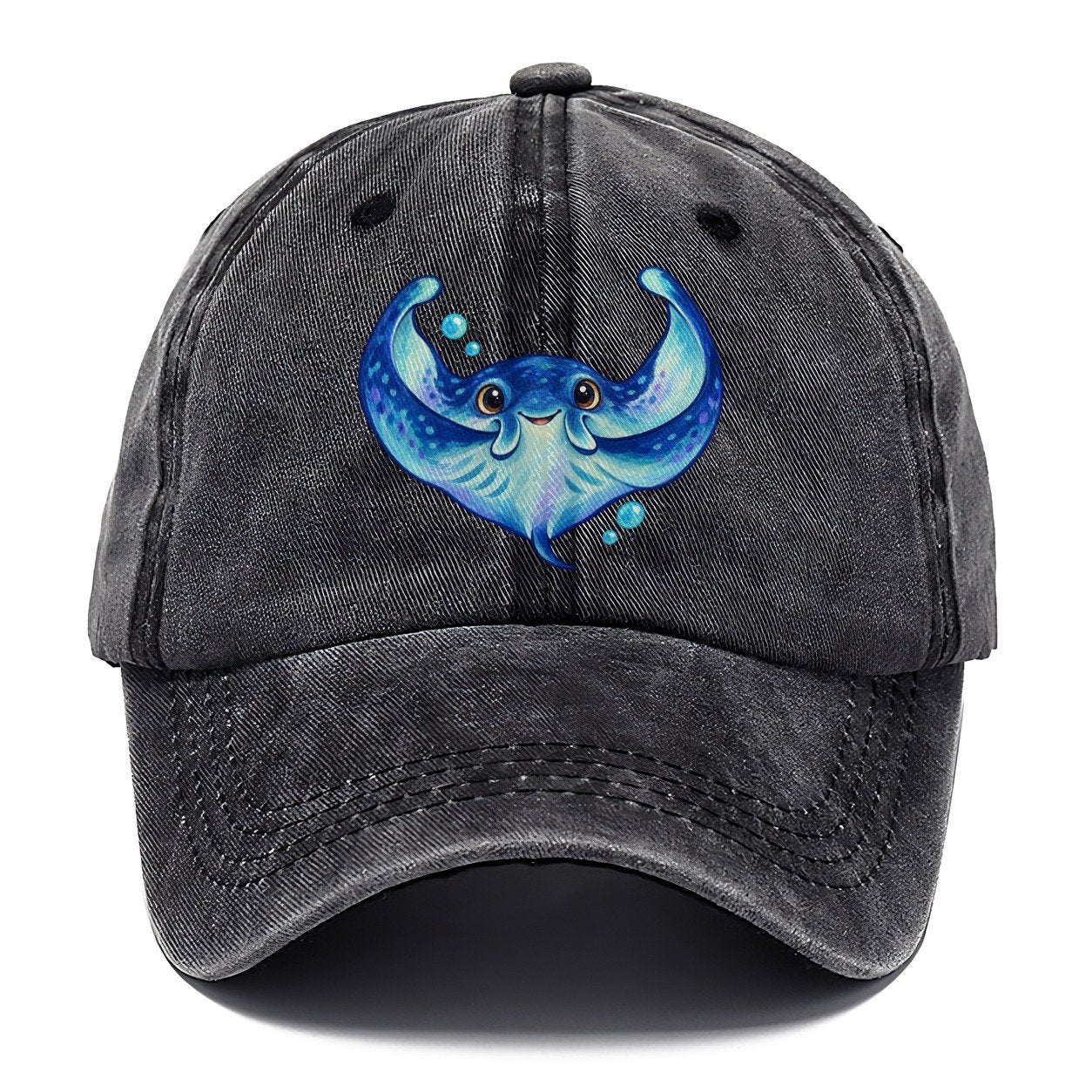 Manta Ray Wing Hug Sea Sprite Classic Cap – Graphite