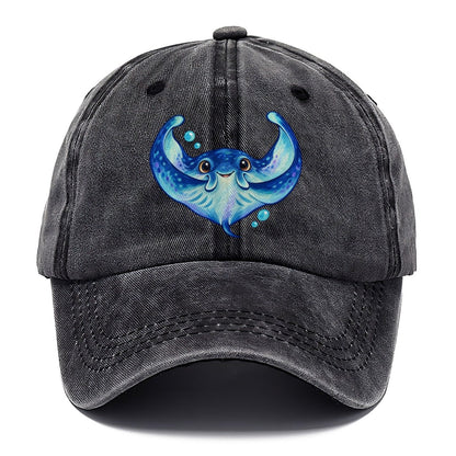 Manta Ray Wing Hug Sea Sprite Classic Cap – Graphite