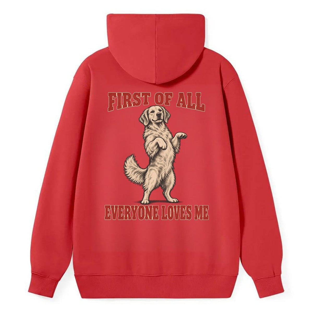 Golden Retriever Dog Declarations Classic Pullover Hoodie – Red