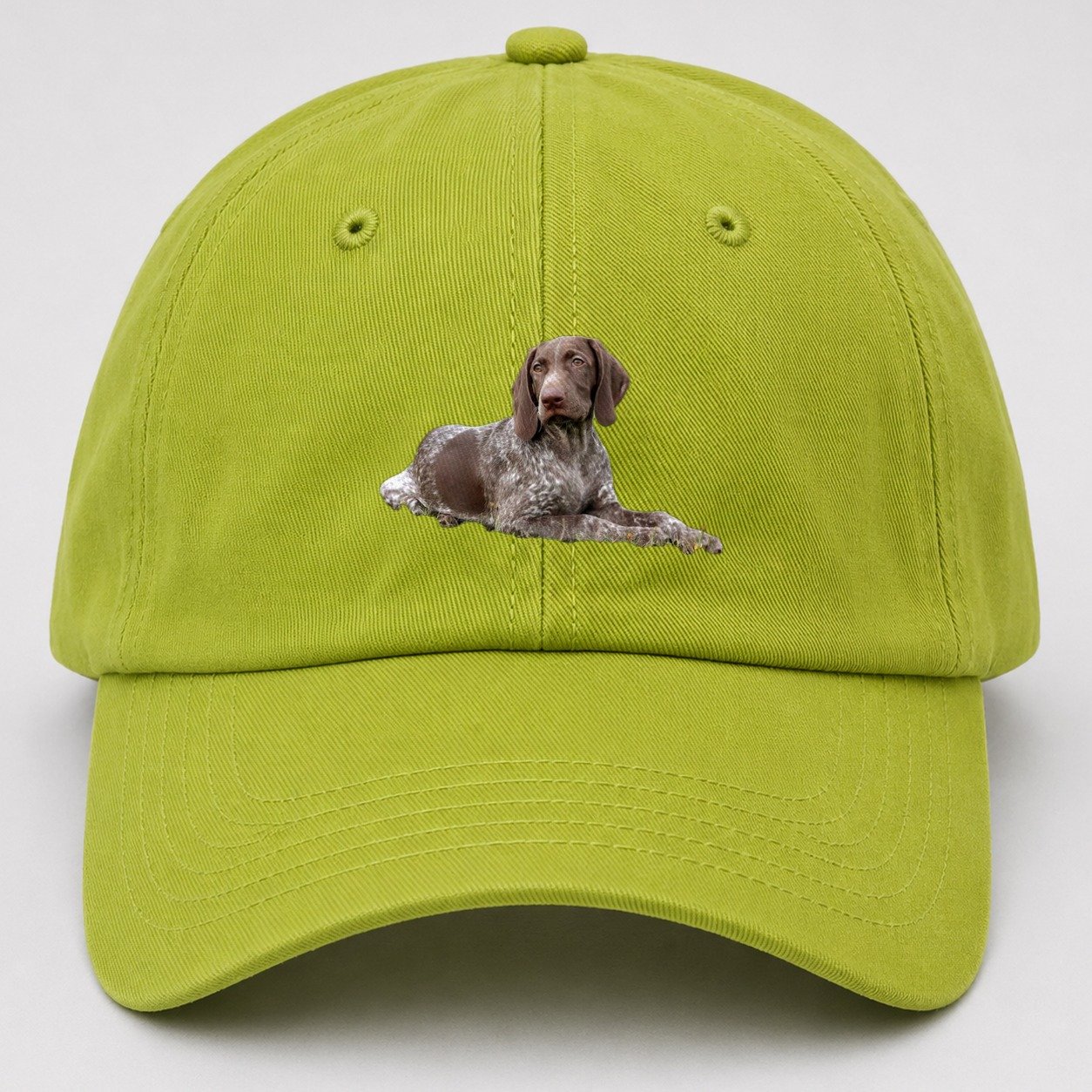 German Shorthaired Pointer 2 Baseball Cap – Fluorescent Green