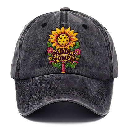 Sunflower Paddle Power Pickleball Life Classic Cap – Graphite